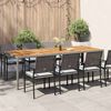 vidaXL Garden Table Grey 250x100x75 cm Poly Rattan