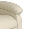 vidaXL Massage Recliner Chair Cream Faux Leather