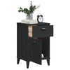 vidaXL Bedside Cabinet VIKEN Black Engineered Wood