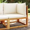 vidaXL Garden Sofa Corner with Cushions Wood Acacia&Rattan