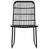 vidaXL 3 Piece Bistro Set Poly Rattan Black