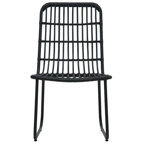 vidaXL 3 Piece Bistro Set Poly Rattan Black