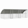 vidaXL Chicken Cage 3 pcs Silver 600 x 200 x 198.5 cm Galvanised Steel