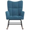 vidaXL Rocking Chair Blue Velvet