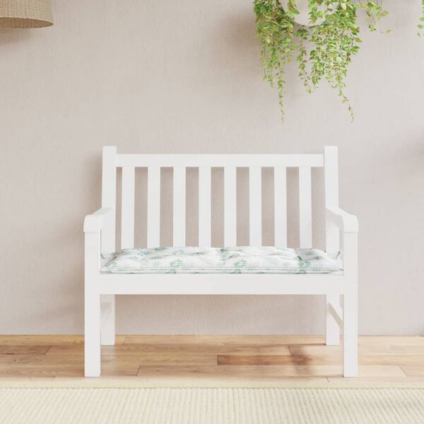 vidaXL Garden Bench Cushion Leaf Pattern 100x50x7 cm Oxford Fabric