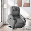 vidaXL Electric Stand up Massage Recliner Chair Dark Grey Fabric