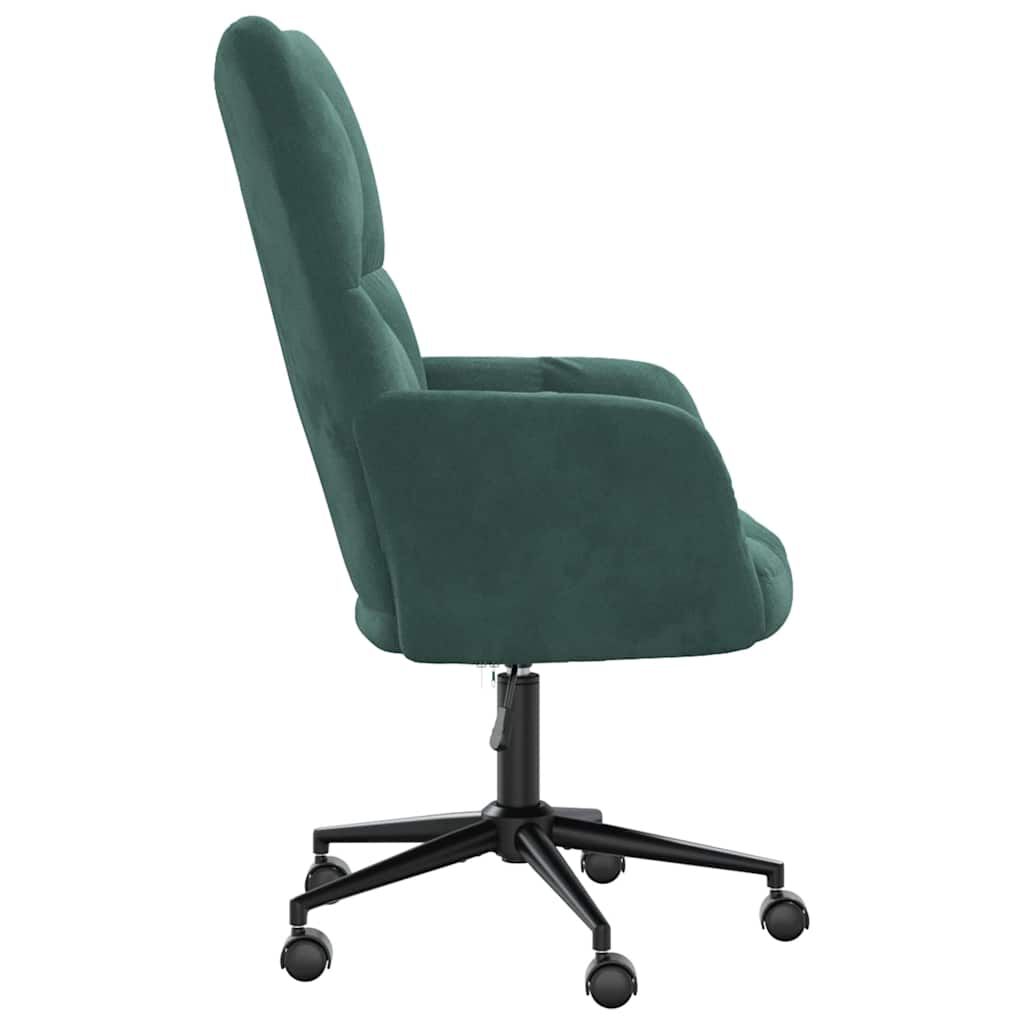 vidaXL Relaxing Chair Dark Green Velvet