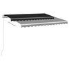 vidaXL Automatic Retractable Awning with Posts 3x2.5 m Anthracite