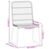 vidaXL 3 Piece Garden Dining Set Black