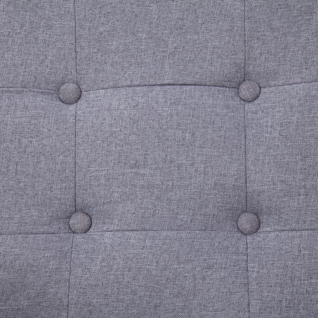 vidaXL 2-Seater Sofa with Armrests Light grey Steel and Fabric