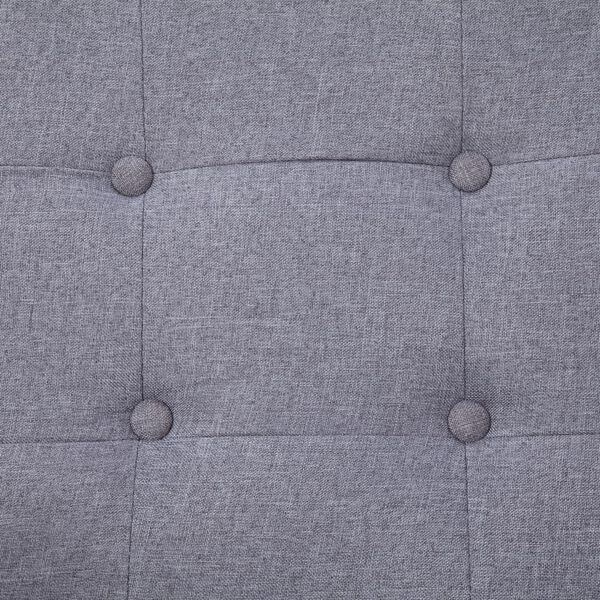 vidaXL 2-Seater Sofa with Armrests Light grey Steel and Fabric
