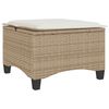 vidaXL Garden Stools with Cushions 2 pcs Beige 55x55x36 cm Poly Rattan