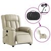 vidaXL Electric Massage Recliner Chair Cream Faux Leather