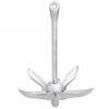 vidaXL Folding Anchor with Rope Silver 8 kg Hot Dip Galvanized Cast Iron