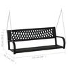 vidaXL Garden Swing Bench 125 cm Steel and Plastic Black