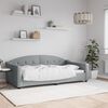 vidaXL Day Bed without Mattress Light Grey 100x190 cm Fabric