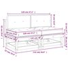 vidaXL Middle Sofas with Cushions 2 pcs White Solid Wood Pine