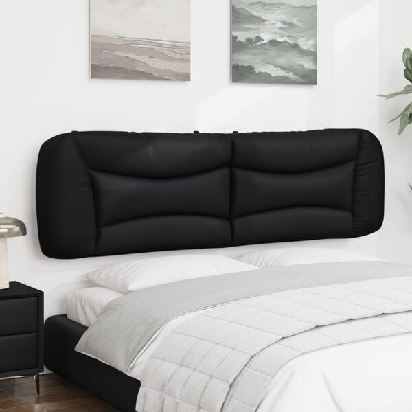 vidaXL Headboard Cushion "Hvar" Black 183 cm King Faux Leather