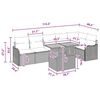 vidaXL Garden Sofa Set Manual 7 pcs Black and blue 100 x 55 x 73 cm