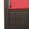 vidaXL 4 Piece Garden Sofa Set with Cushions Brown Poly Rattan