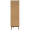 vidaXL Wardrobe OLDEN White and Brown 76.5x53x172 cm Solid Wood Pine