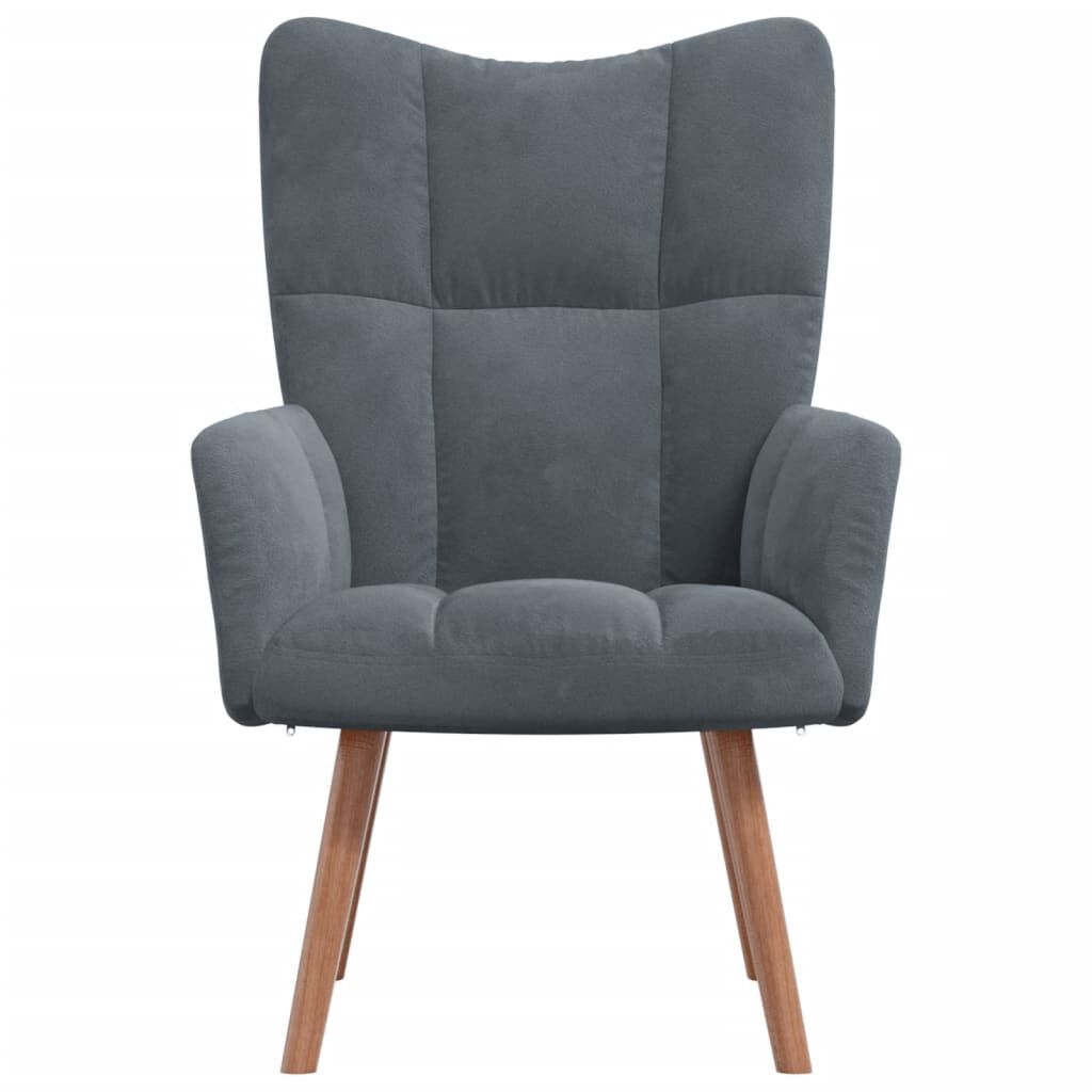 vidaXL Relaxing Chair Dark Grey Velvet