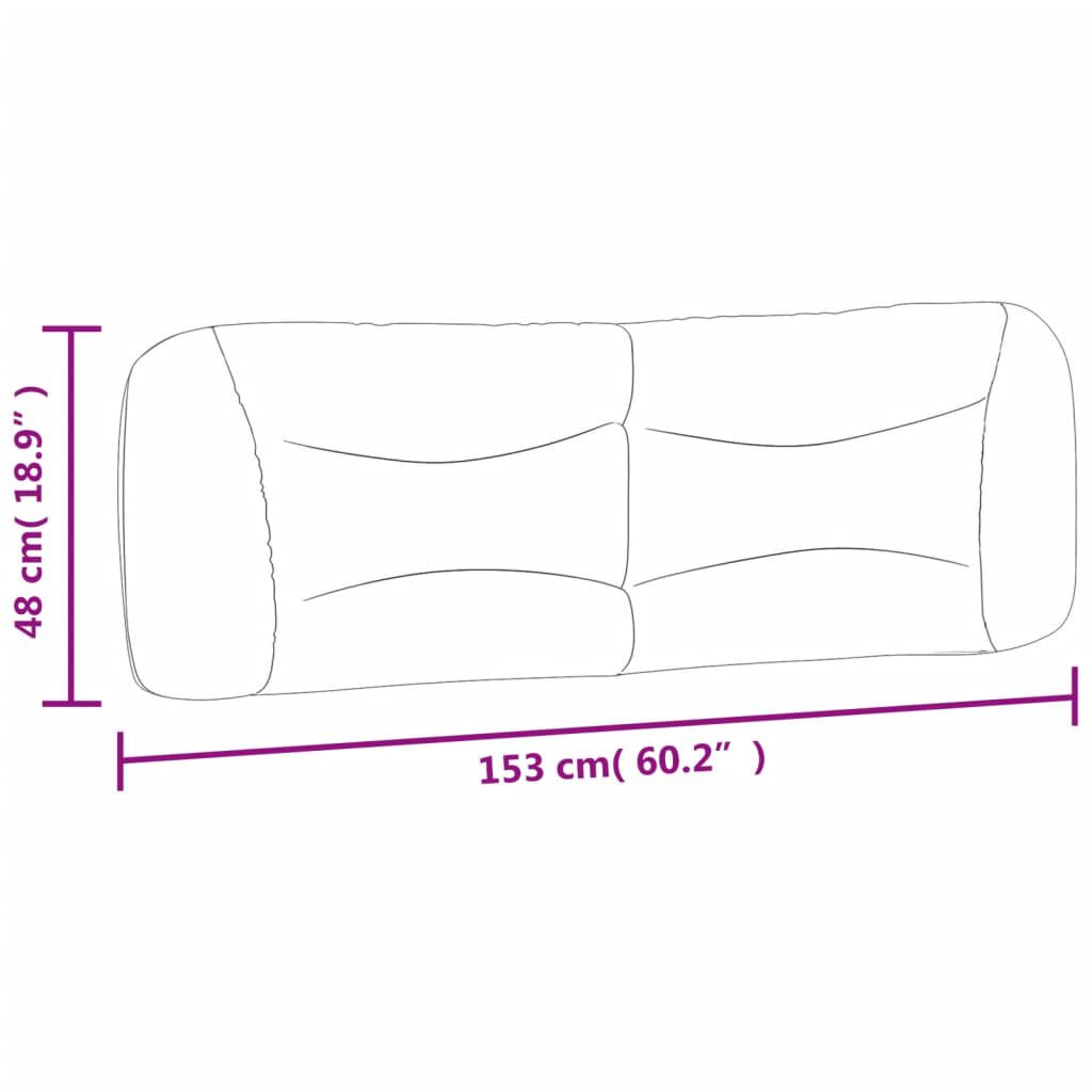 vidaXL Headboard Cushion "Hvar" Dark Grey 153 cm Fabric