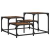 vidaXL Coffee Table Smoked Oak 68x68x40 cm Engineered Wood