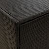 vidaXL Garden Storage Cabinet Black 198x55.5x80 cm Poly Rattan