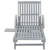 vidaXL Garden Sun Lounger with Cushion Solid Acacia Wood