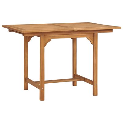 vidaXL Extending Garden Table (110-160)x80x75cm Solid Teak Wood