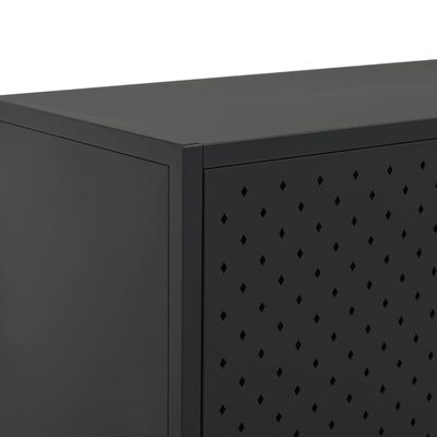 vidaXL Highboard Black 80x35x135 cm Steel