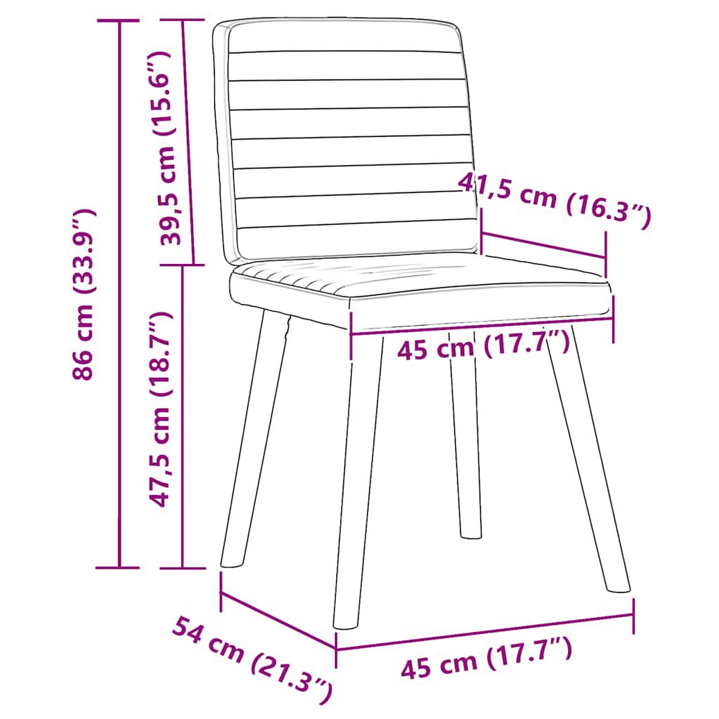 vidaXL Dining Chairs 6 pcs Dark Grey Fabric