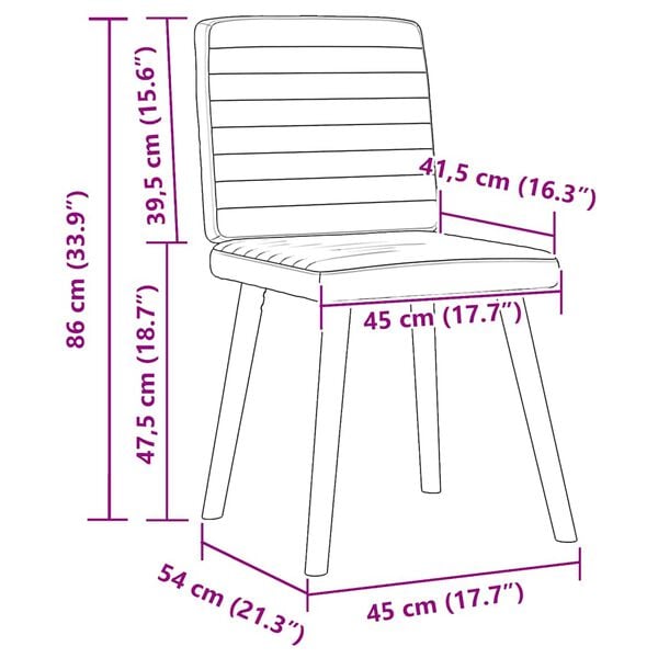 vidaXL Dining Chairs 6 pcs Dark Grey Fabric