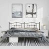 vidaXL Metal Bed Frame without Mattress with Headboard Black 193x203cm