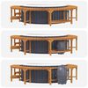 vidaXL Round Hot Tub Enclosure Surround Brown Ø255 cm