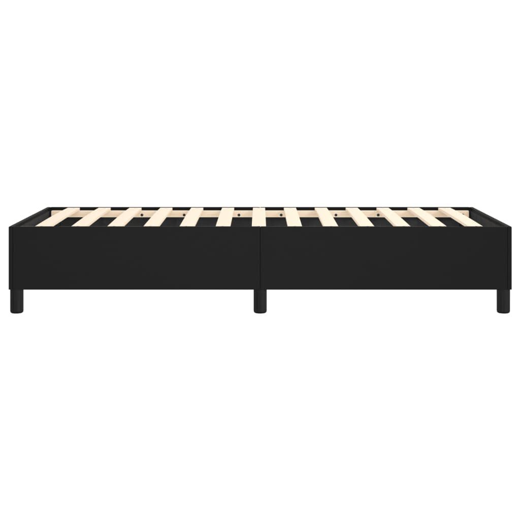 vidaXL Bed Frame without Mattress Black Twin Faux Leather (US Only)
