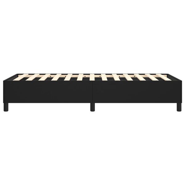 vidaXL Bed Frame without Mattress Black Twin Faux Leather (US Only)