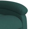 vidaXL Stand up Massage Recliner Chair Dark Green Fabric