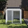 vidaXL Chicken Cage with Run Anthracite 110x201x110 cm Galvanised Steel