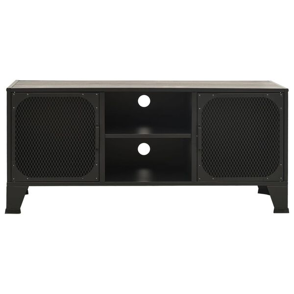 vidaXL TV Cabinet Grey 105x36x47 cm Metal and MDF