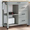 vidaXL Kitchen Trolley MONZA 84x40x90 cm Solid Wood Pine