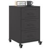 vidaXL Bedside Cabinet Black 36x39x59 cm Steel