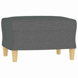 vidaXL Footstool Dark Grey 60x50x41 cm Fabric
