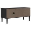 vidaXL TV Cabinet SENJA Rattan Look Black 106x40x49cm Solid Wood Pine