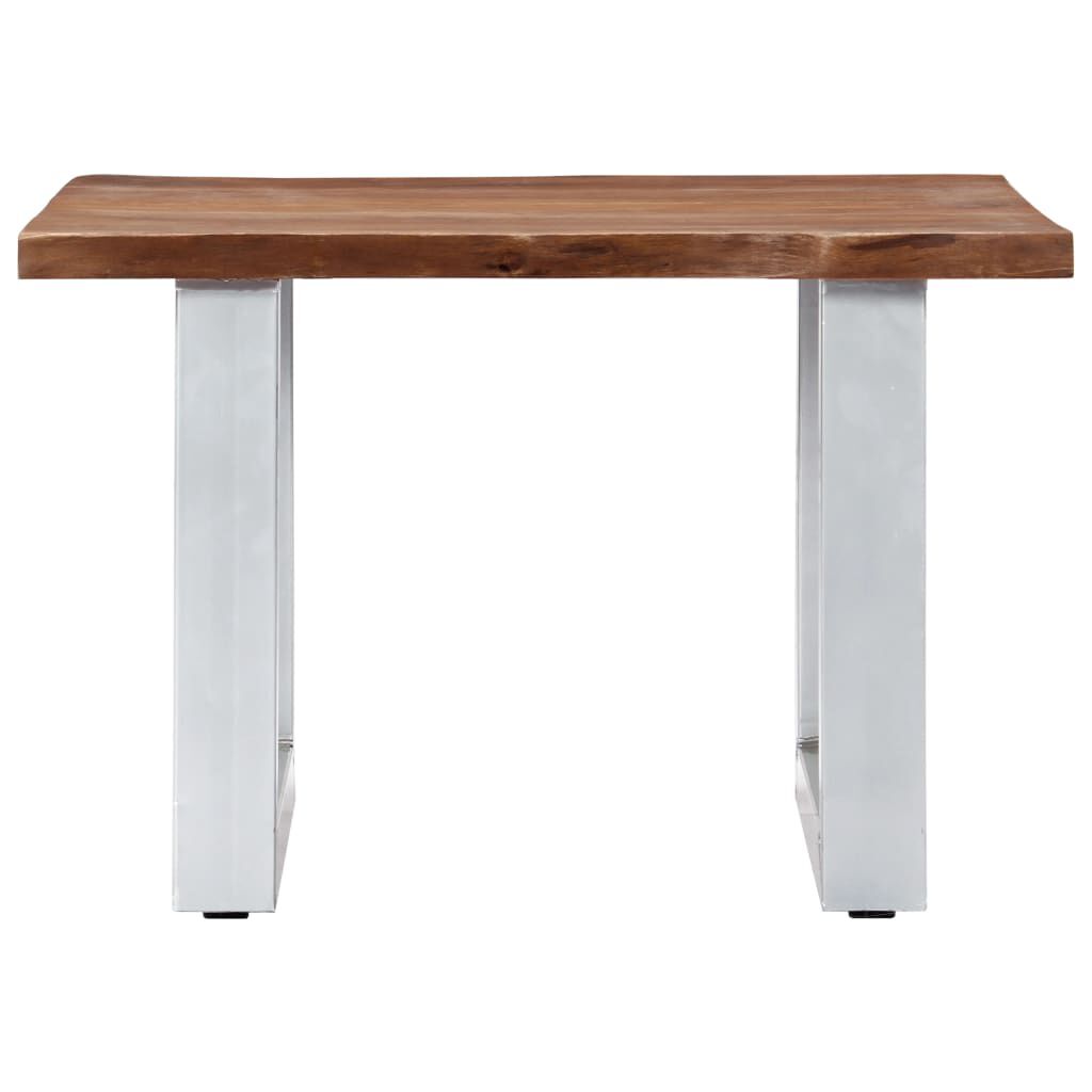 vidaXL Coffee Table with Live Edges 60x60x40 cm Solid Acacia Wood