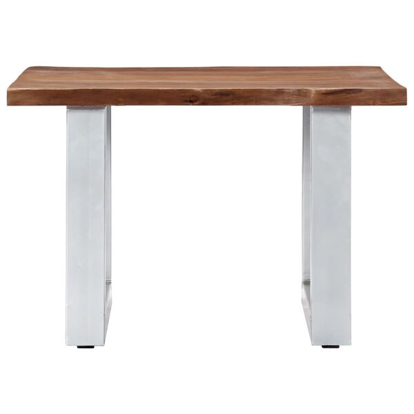 vidaXL Coffee Table with Live Edges 60x60x40 cm Solid Acacia Wood