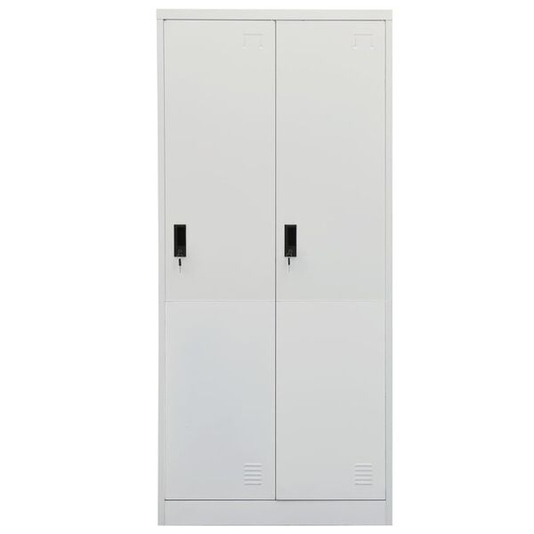 vidaXL Wardrobe Light Grey 80x50x180 cm Steel