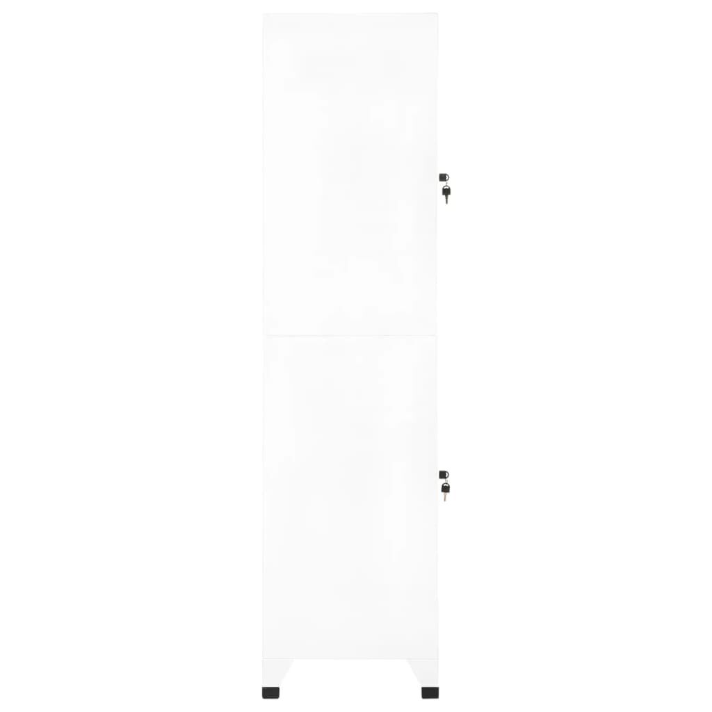 vidaXL Locker Cabinet White 38x45x180 cm Steel