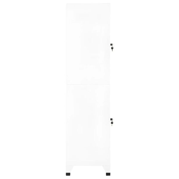 vidaXL Locker Cabinet White 38x45x180 cm Steel
